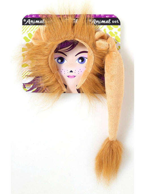 Adult Lion Mane Headband and Tail - costumesupercenter.com