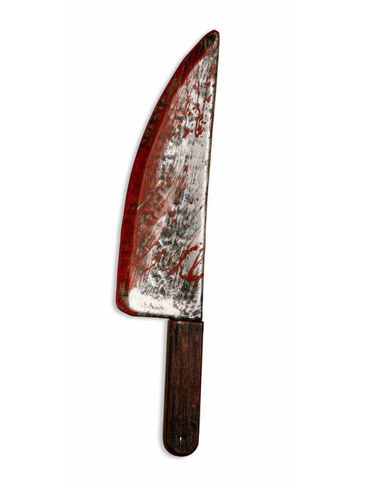 Bloody Cleaver Costume Knife - Fake Weapon Meat Cleaver Prop with Bloo