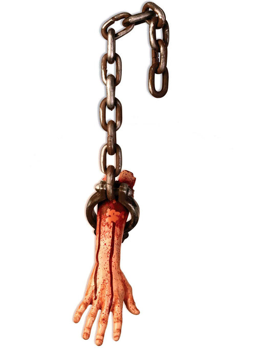 Hanging Chained Bloody Arm - costumesupercenter.com