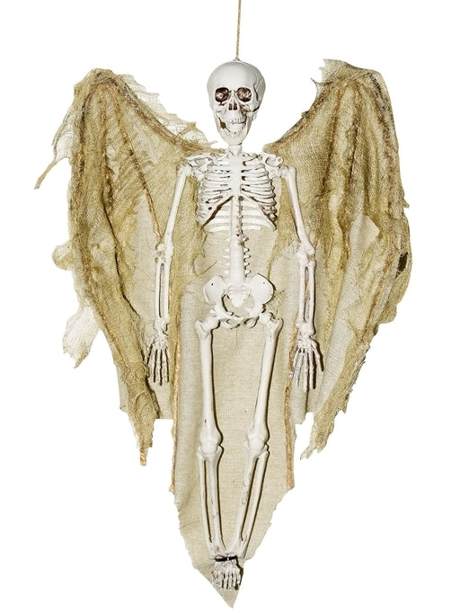 16-inch Winged Angel Skeleton Decoration - costumesupercenter.com
