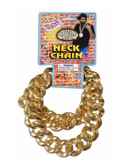Gold Big Link Neck Chain - costumesupercenter.com