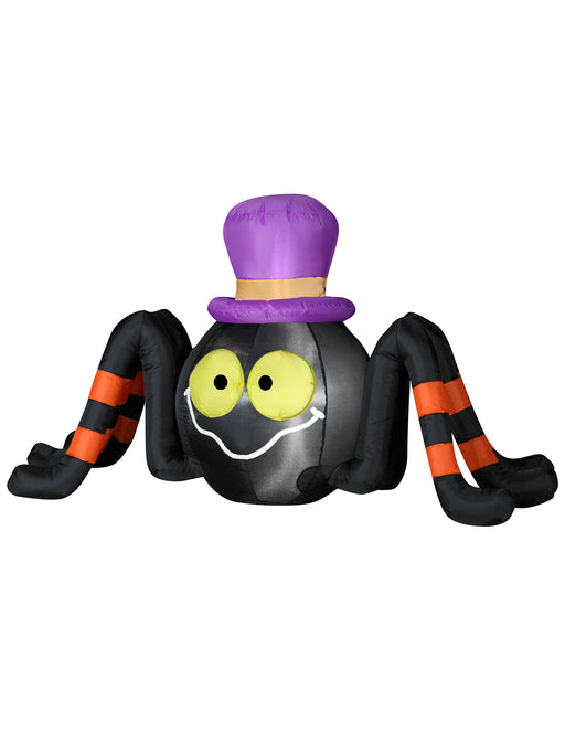 4 Foot Friendly Spider Light Up Halloween Inflatable Lawn Decoration - costumesupercenter.com