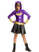 Girls' DC Superhero Girls Batgirl Hooded Dress and Eye Mask - costumesupercenter.com