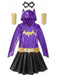 Girls' DC Superhero Girls Batgirl Hooded Dress and Eye Mask - costumesupercenter.com