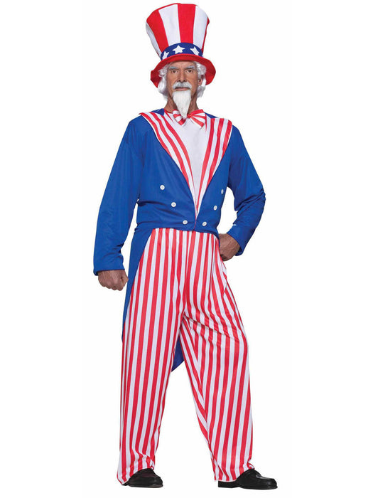 Uncle Sam Adult Plus Costume - costumesupercenter.com