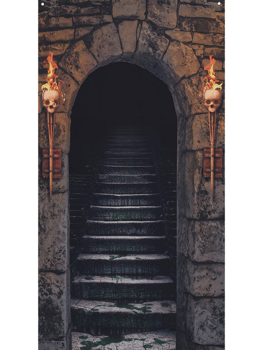 6 Foot Creepy Staircase Curtain Window Wall Decoration - costumesupercenter.com