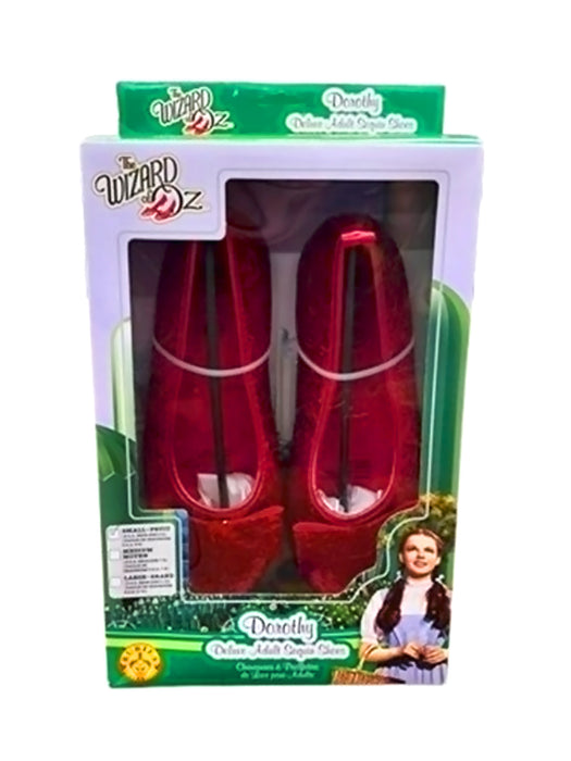 Adult Red Glitter Ballet Deluxe Shoes - costumesupercenter.com