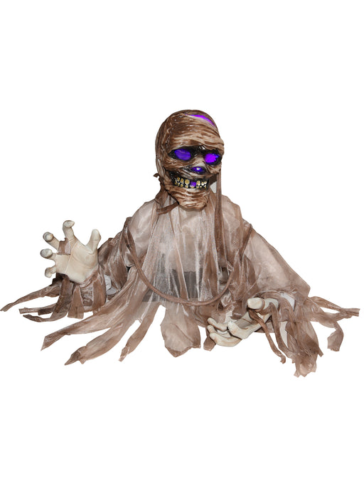 4 Foot Skeleton Mummy Groundbreaker Light Up Animated Decoration - costumesupercenter.com
