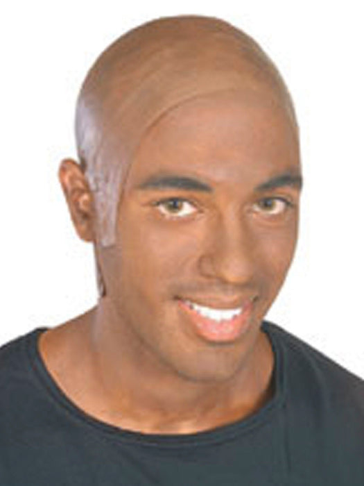 Latex Dark Bald Head - costumesupercenter.com