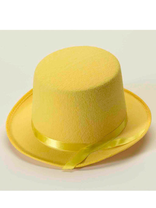 Deluxe Yellow Top Hat - costumesupercenter.com