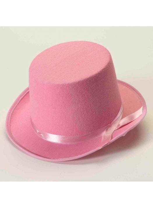 Deluxe Pink Top Hat - costumesupercenter.com