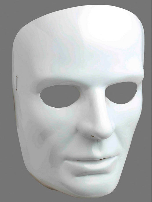 White Male Face Mask - costumesupercenter.com
