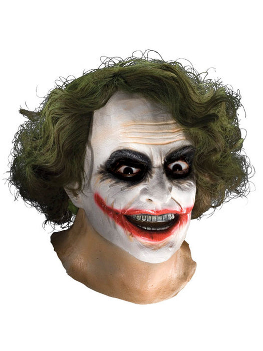 Batman Dark Knight Adult Joker Latex Mask with Hair - costumesupercenter.com