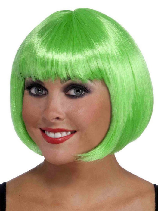 Short Bob Neon Green Wig - costumesupercenter.com