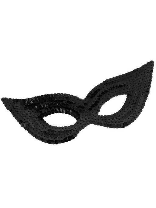 Black Sequin Eye Mask - costumesupercenter.com