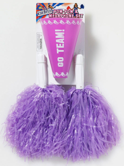 Girl's Purple Cheerleader Kit - costumesupercenter.com