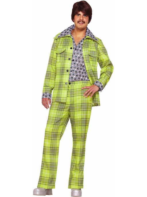 70s Plaid Leisure Suit Adult Costume - costumesupercenter.com