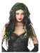 Multicolor Witch Black Purple And Green Wig Adult - costumesupercenter.com