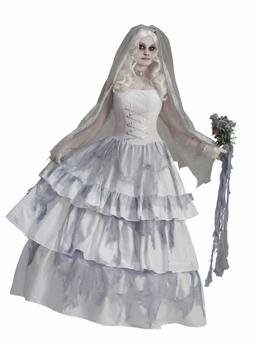 Womens Victorian Bride Costume Deluxe - costumesupercenter.com