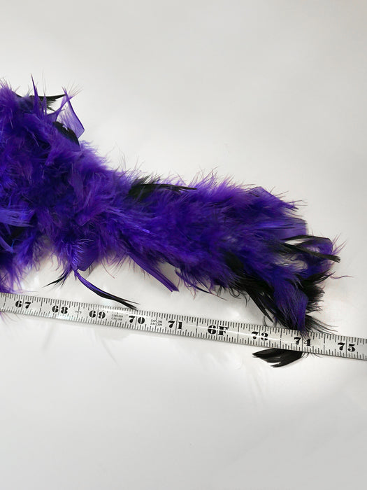 Adult Purple and Black Feather Boa - costumesupercenter.com