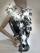 Adult White and Black Feather Boa - costumesupercenter.com