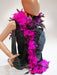 Adult Pink and Black Feather Boa - costumesupercenter.com