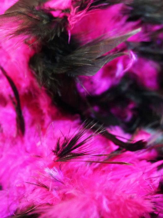 Adult Pink and Black Feather Boa - costumesupercenter.com