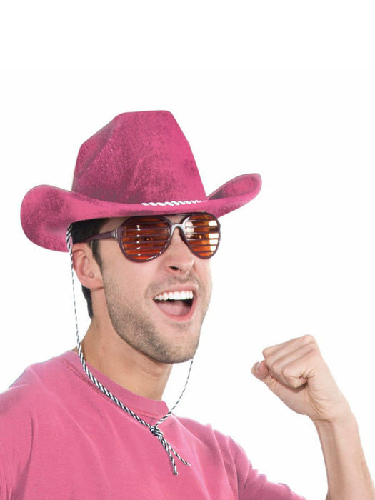 Deluxe Pink Cowboy Hat - costumesupercenter.com