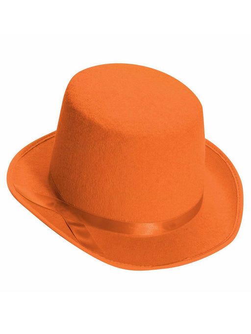 Deluxe Orange Top Hat - costumesupercenter.com