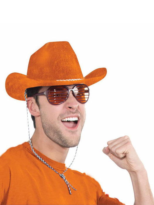 Deluxe Orange Cowboy Hat - costumesupercenter.com