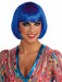 Women's Blue Bob Wig - costumesupercenter.com