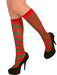 Adult Red and Green Striped Socks - costumesupercenter.com
