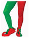 Red and Green Elf Tights Plus Size Adult - costumesupercenter.com
