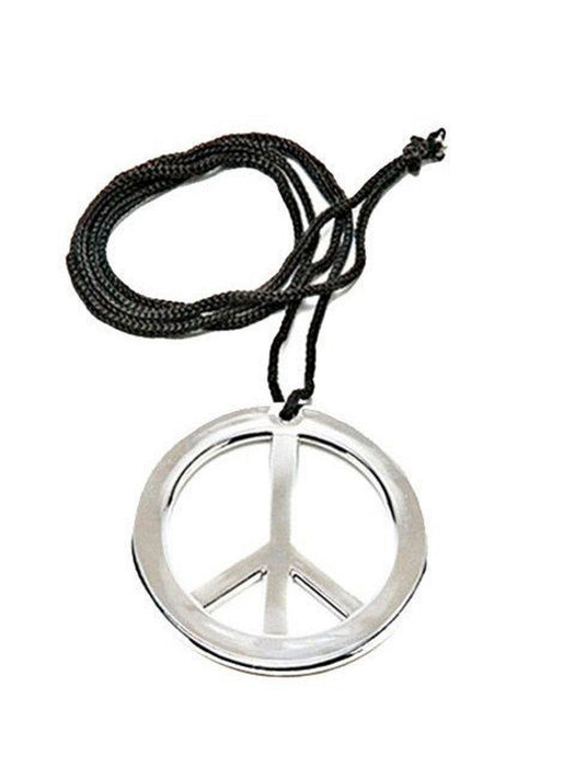 Jumbo Metal Peace Necklace - costumesupercenter.com