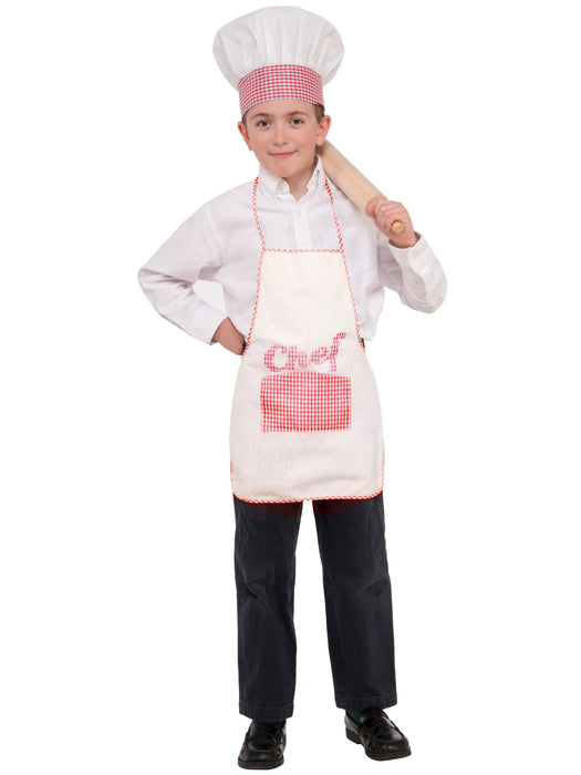 Kids Chef Hat and Apron Set - costumesupercenter.com
