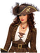 Female Brown Tricorn Pirate Hat - costumesupercenter.com