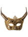 Gold Mask with Horns - costumesupercenter.com