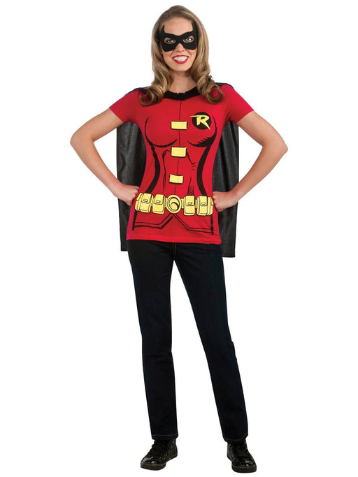 Robin (Female) T-Shirt Adult Costume Kit - costumesupercenter.com