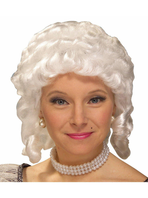 Women's Colonial Adult Wig (White) - costumesupercenter.com