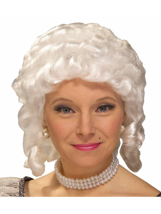 Women's Colonial Adult Wig (White) - costumesupercenter.com