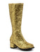 Kids Gold Glitter Gogo Boots - costumesupercenter.com