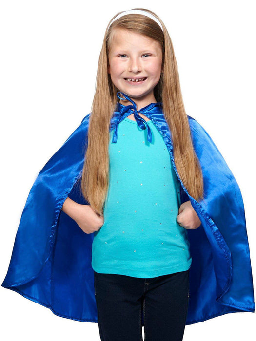 Adult Blue Short Cape - costumesupercenter.com