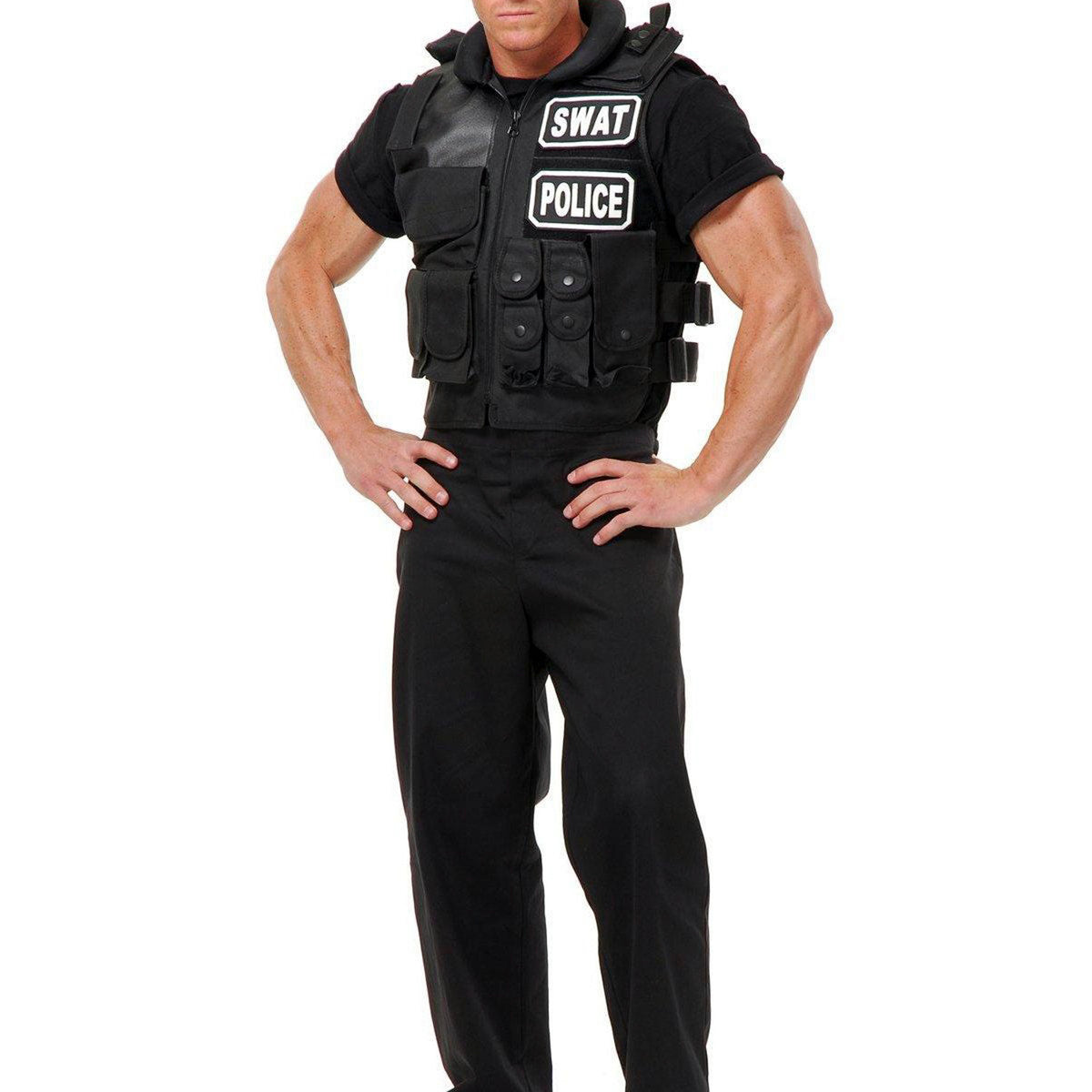 Mens SWAT Team Vest Costume — Costume Super Center