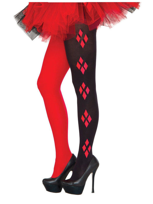 Harley Quinn Adult Tights - costumesupercenter.com
