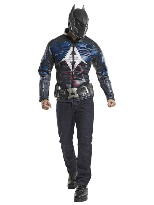Men's Batman: Arkham City Muscle Chest Costume Top, Belt and Mask Set - costumesupercenter.com