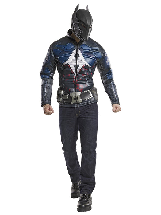Men's Batman: Arkham City Muscle Chest Costume Top, Belt and Mask Set - costumesupercenter.com