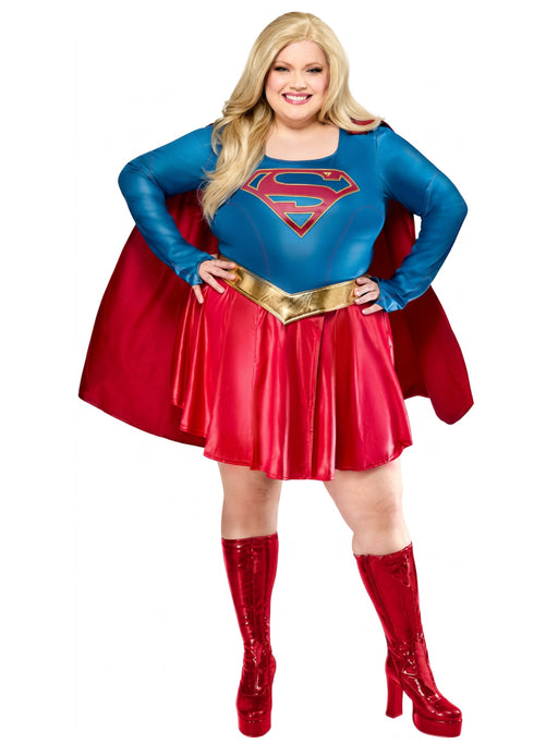 Women's Plus Size Supergirl TV Series Costume - costumesupercenter.com