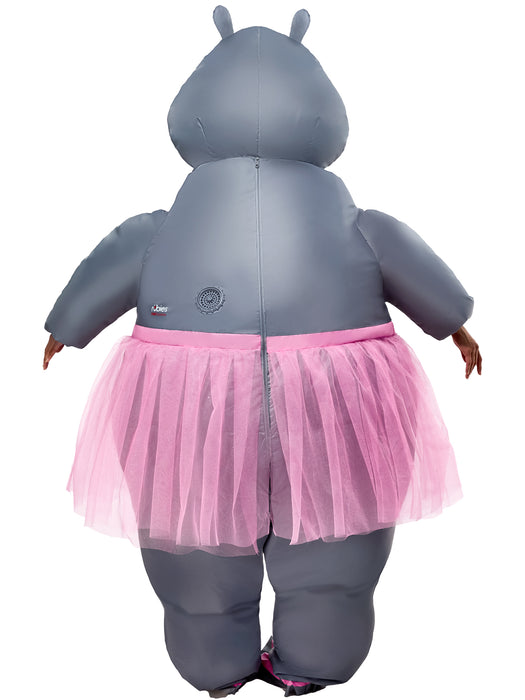 Adult Ballerina Hippo Inflatable Costume - costumesupercenter.com