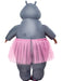 Adult Ballerina Hippo Inflatable Costume - costumesupercenter.com