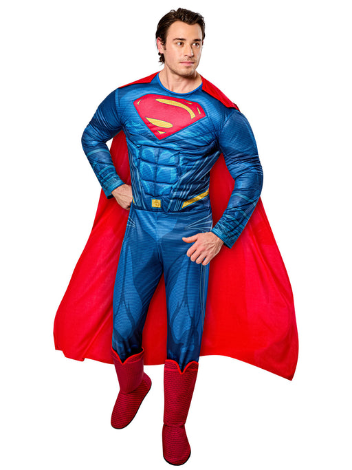Adult Justice League Movie Superman Costume Deluxe - costumesupercenter.com